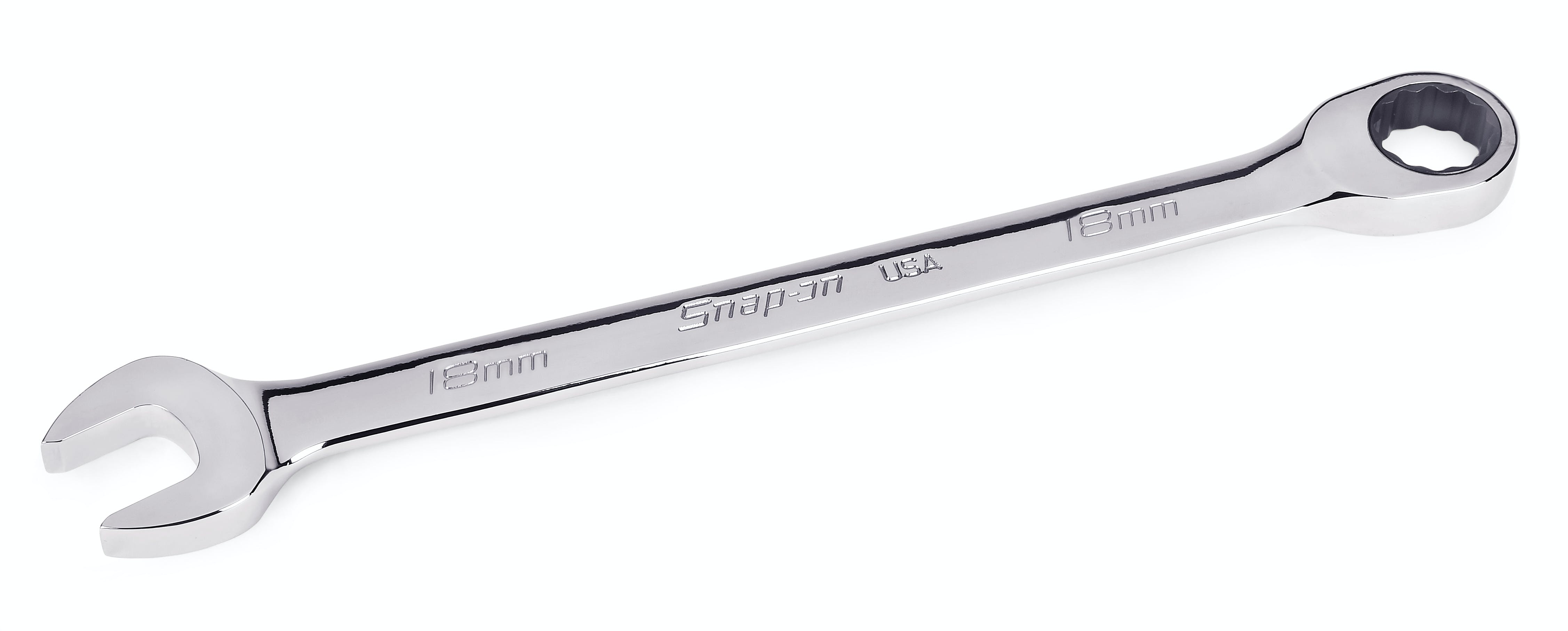 18 mm 12-Point Metric Flank 0° Offset Ratcheting Combination Wrench | OXRM18A 18 mm 12-Point Metric Flank 0° Offset Ratcheting Combination Wrench | OXRM18A
